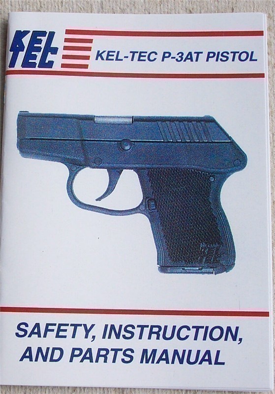 KEL-TEC P-3AT SAFETY INSTRUCTION Pistol Owner (293)-img-0