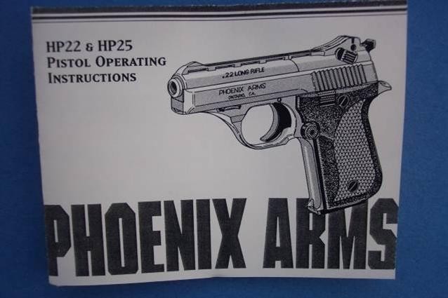 Phoenix Arms HP22 - HP25 Pistol Instructions (36)-img-0