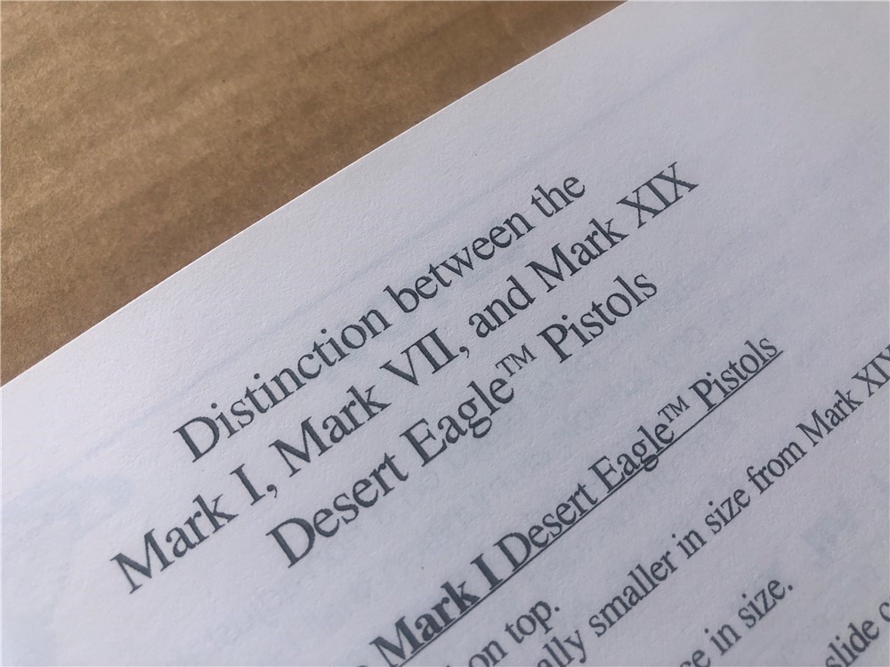 Desert Eagle Pistol PARTS LIST BOOKLET MANUAL (35)-img-6