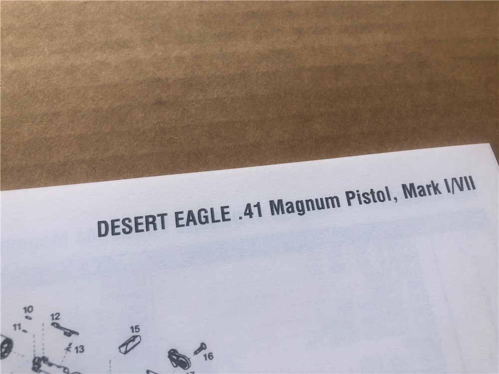 Desert Eagle Pistol PARTS LIST BOOKLET MANUAL (35)-img-5