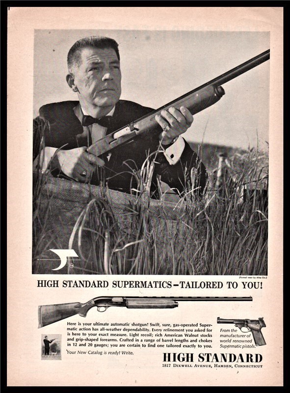 1966 HIGH STANDARD Supermatic Shotgun PRINT AD-img-0