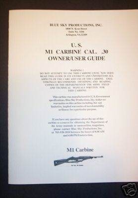 OWNERS GUIDE MANUALBLUE SKY M-1 CARBINE RIFLE (23)-img-0