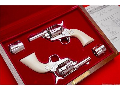 *FACTORY ENGRAVED CONSECUTIVE SET* Colt SAA Sherriff's 1 OF 1 SET LETTERED!