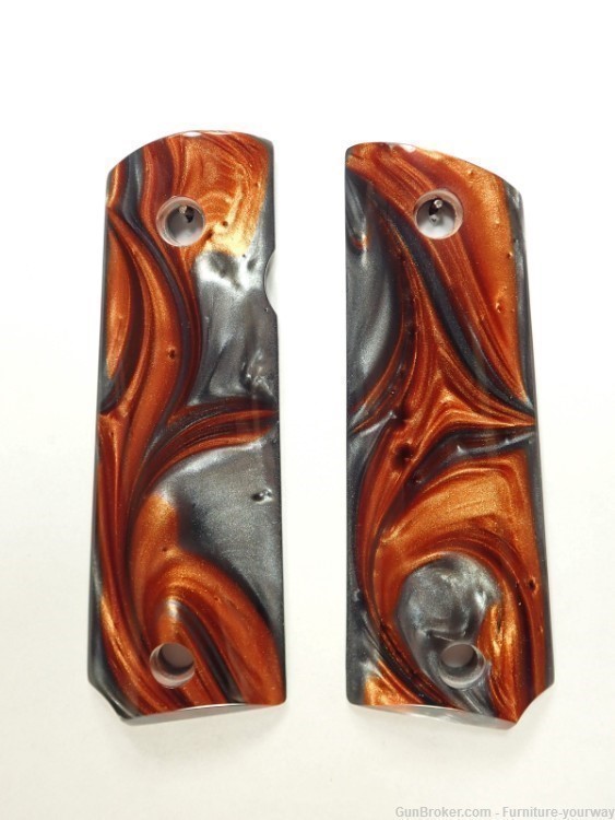 Copper & Silver Pearl Compatible/Replacement for Browning 1911-22,380 Grips-img-0