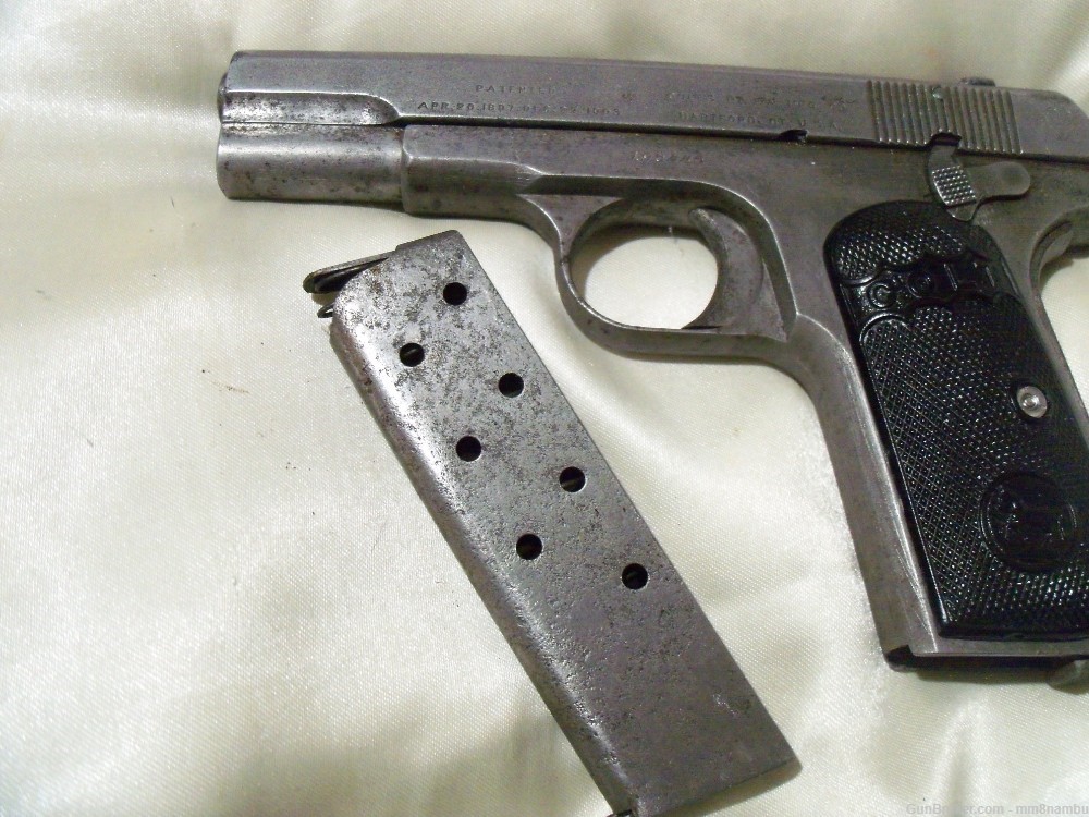 COLT 1903 32ACP PRE WW1 (1916) GREY GUN, 32 CALIBER, EXTERIOR ROUGH NR -img-6