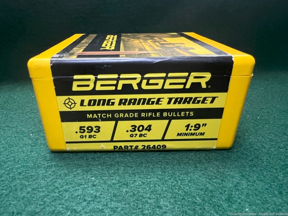 Berger 6.5mm (.264 Dia) 140gr LONG RANGE TARGET Match Grade Bullets 100/Box-img-1