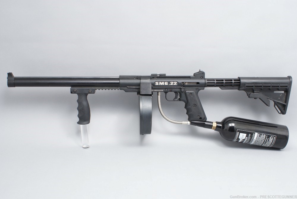 Air Ordnance SMG .22 Belt-Fed Full-Auto Pellet Rifle Penny Start $.01 NR-img-2