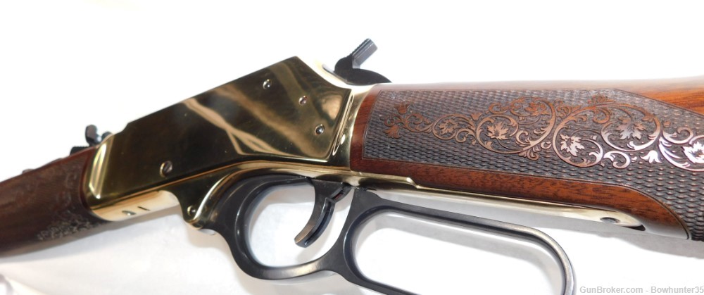 Henry 38-55 Winchester Side Gate Lever Action Engraved Checkering Rifle-img-8