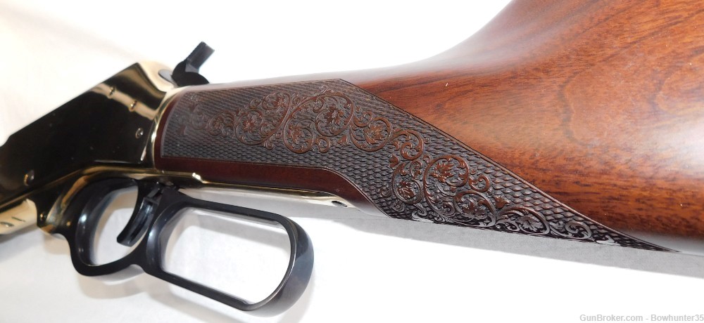 Henry 38-55 Winchester Side Gate Lever Action Engraved Checkering Rifle-img-7