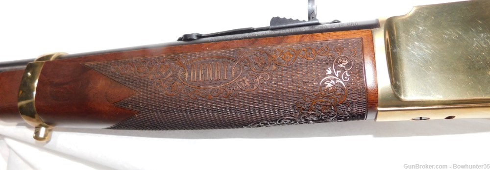 Henry 38-55 Winchester Side Gate Lever Action Engraved Checkering Rifle-img-10
