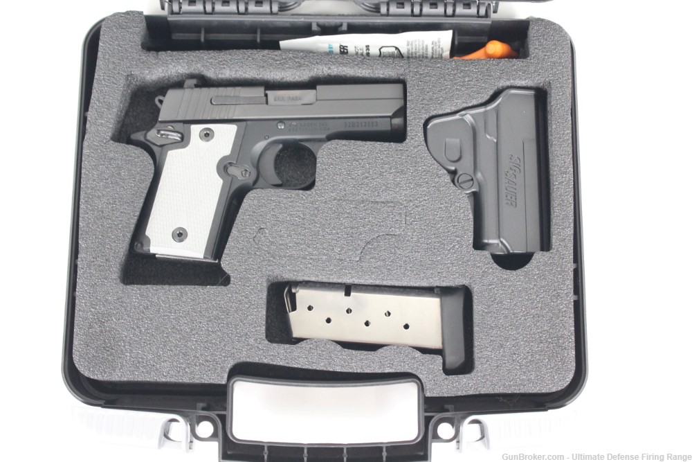 Excellent Rare Version Sig Sauer P938 Grey 9mm Compact (2) Mags-img-1