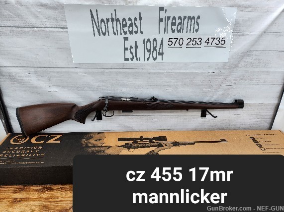 cz 455 17hmr Turkish Walnut Mannlicher Stock like new! discontinued -img-0