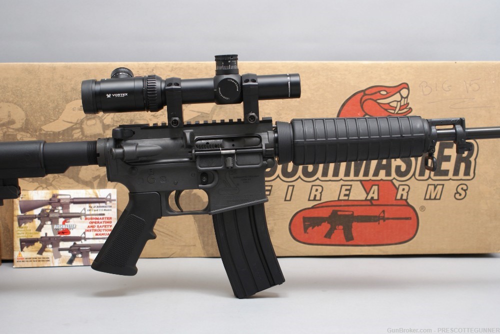 Bushmaster Carbon-15 5.56mm AR-15 w/ Vortex Viper 1-4x LNIB Penny $.01 NR-img-1