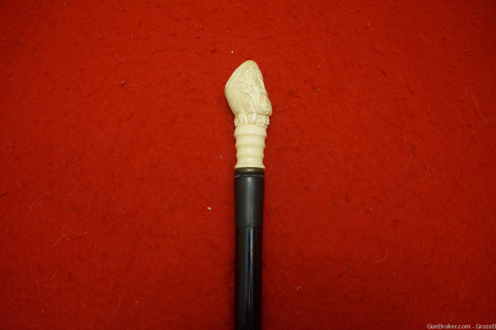 Scarce Antique Japanese Ivory Erotic Walking Cane Okimono Shunga-img-4