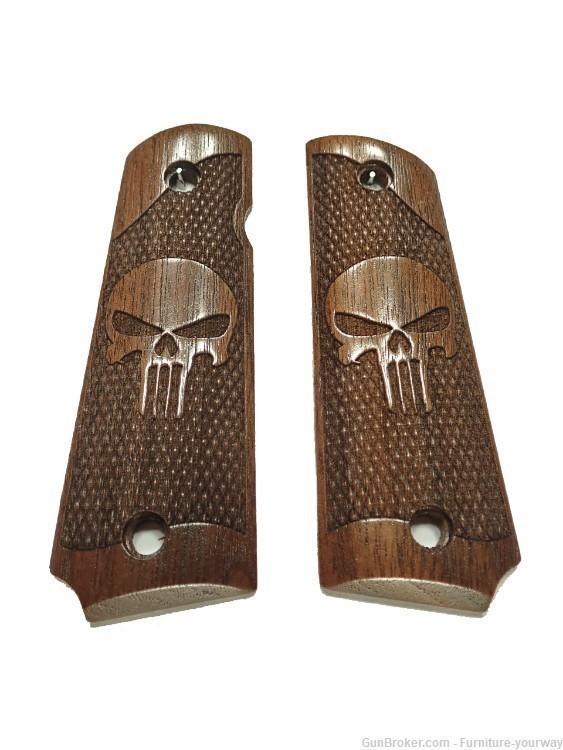-Walnut Punisher #2 Grips for Browning 1911-22 1911-380 Grips-img-0