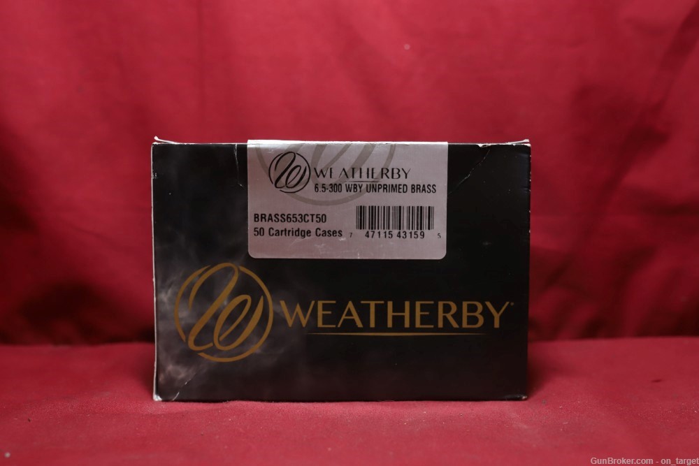 Weatherby Manufactured 6.5-300 Weatherby Brass Casings 50 Count NOS-img-0