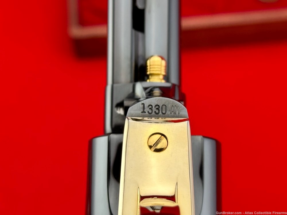 2ND GEN 1961 Colt SAA 7.5" Royal Blue & Gold 45 LC *BUFFALO HORN GRIPS*-img-18
