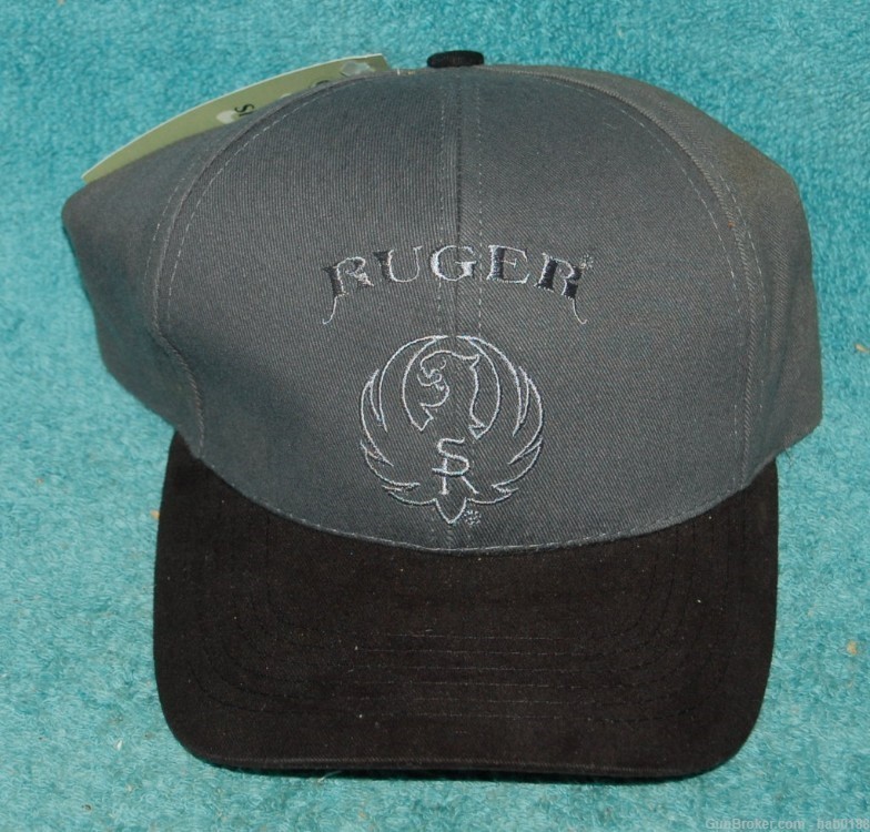 Ruger Firearms Gray & Black Baseball Cap / Hat SR Phoenix Logo w/ Tags USA -img-1