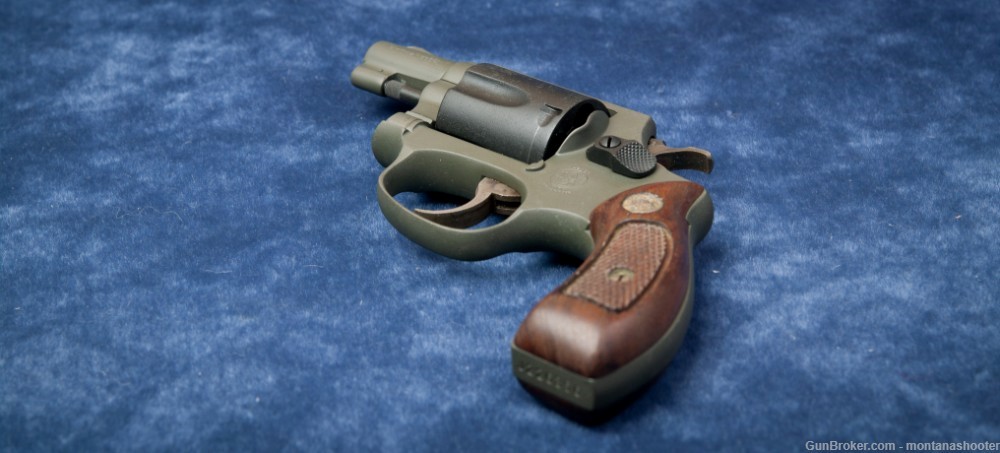 CUSTOM-Smith & Wesson Model 36 (Mfg. 1974) .38 Magpul OD Green/Black -img-17