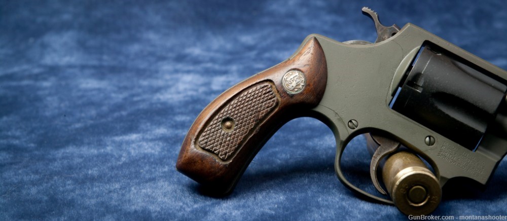 CUSTOM-Smith & Wesson Model 36 (Mfg. 1974) .38 Magpul OD Green/Black -img-12