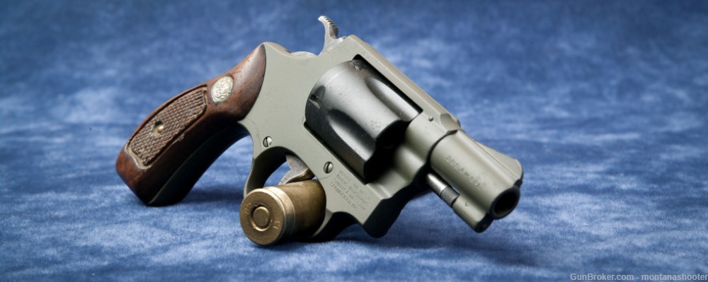 CUSTOM-Smith & Wesson Model 36 (Mfg. 1974) .38 Magpul OD Green/Black -img-13