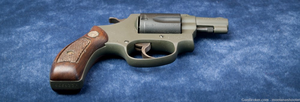 CUSTOM-Smith & Wesson Model 36 (Mfg. 1974) .38 Magpul OD Green/Black -img-14