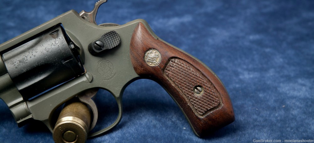 CUSTOM-Smith & Wesson Model 36 (Mfg. 1974) .38 Magpul OD Green/Black -img-4