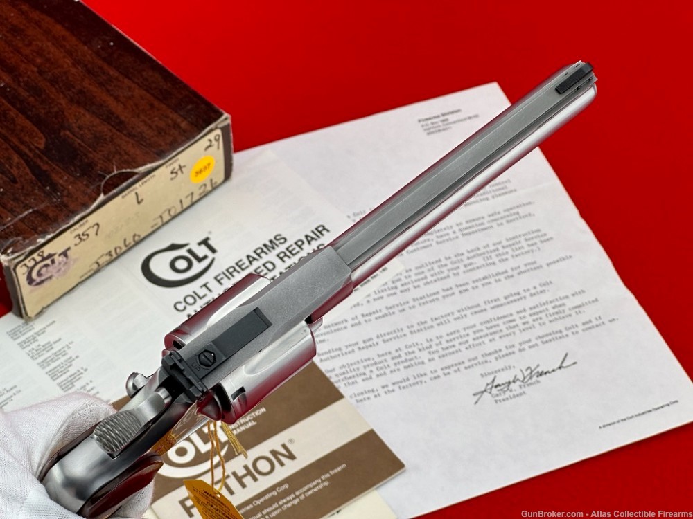FIRST YEAR 1983 Colt Python 6" 357 Magnum |*EARLY BRUSHED STAINLESS*|NIB!-img-9