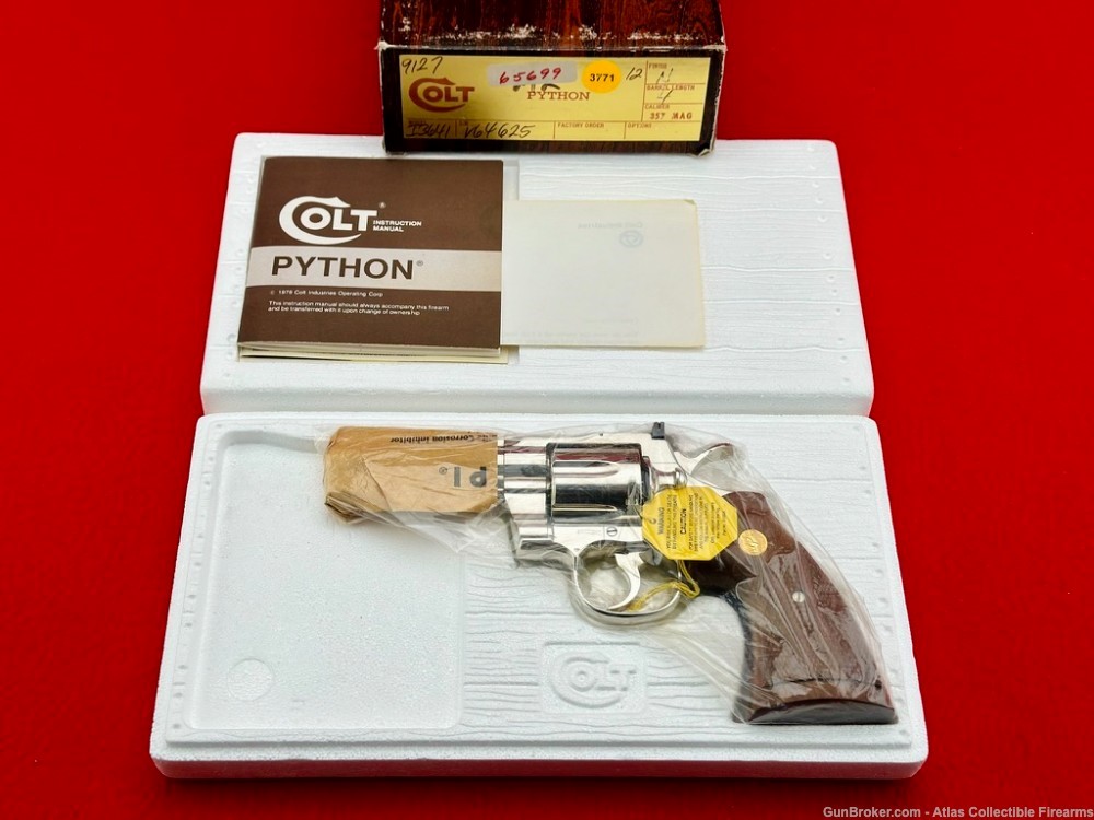 EXTREMELY NICE 1979 Colt Python 4" 357 Magnum *FACTORY NICKEL FINISH* NIB!-img-22