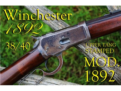 *SCARCE VARIATION* "MOD. 1892" Marked Winchester Model 1892 .38 W.C.F. Cal.