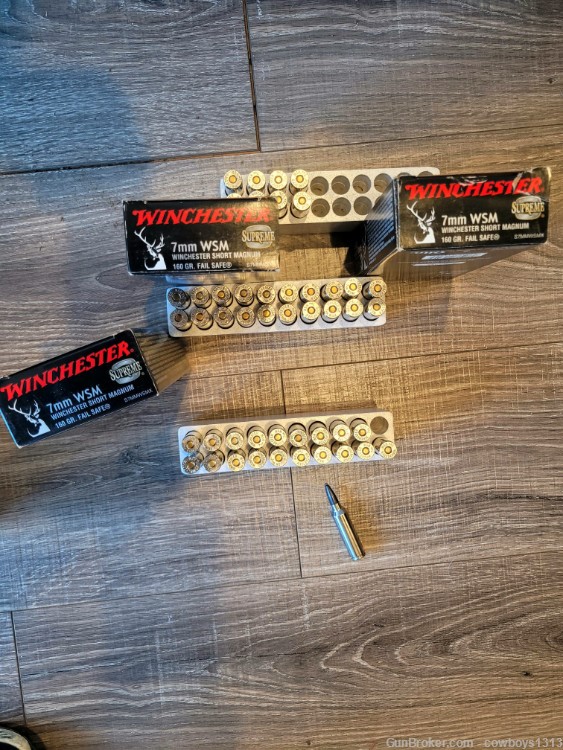 Winchester 7mm WSM 160 gr Fail Safe ammo - 48 rounds-img-0