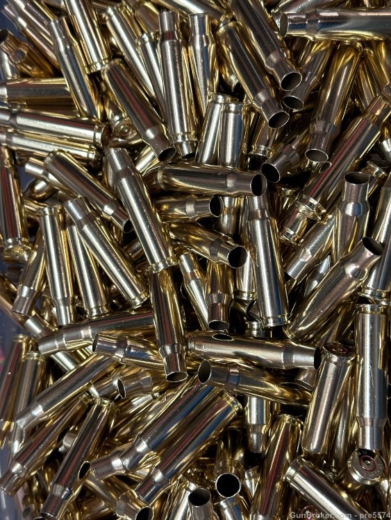 7.62x51 brass PPU h/s 500 pcs once fired 308 win no crimps-img-0
