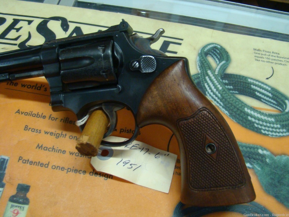 Smith and Wesson S&W Model Pre 17 22 LR 6" Barrel Revolver-img-4