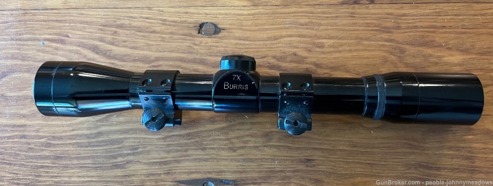 Reduced again.  Burris 7x extended eye relief scope with Weaver bases-img-0