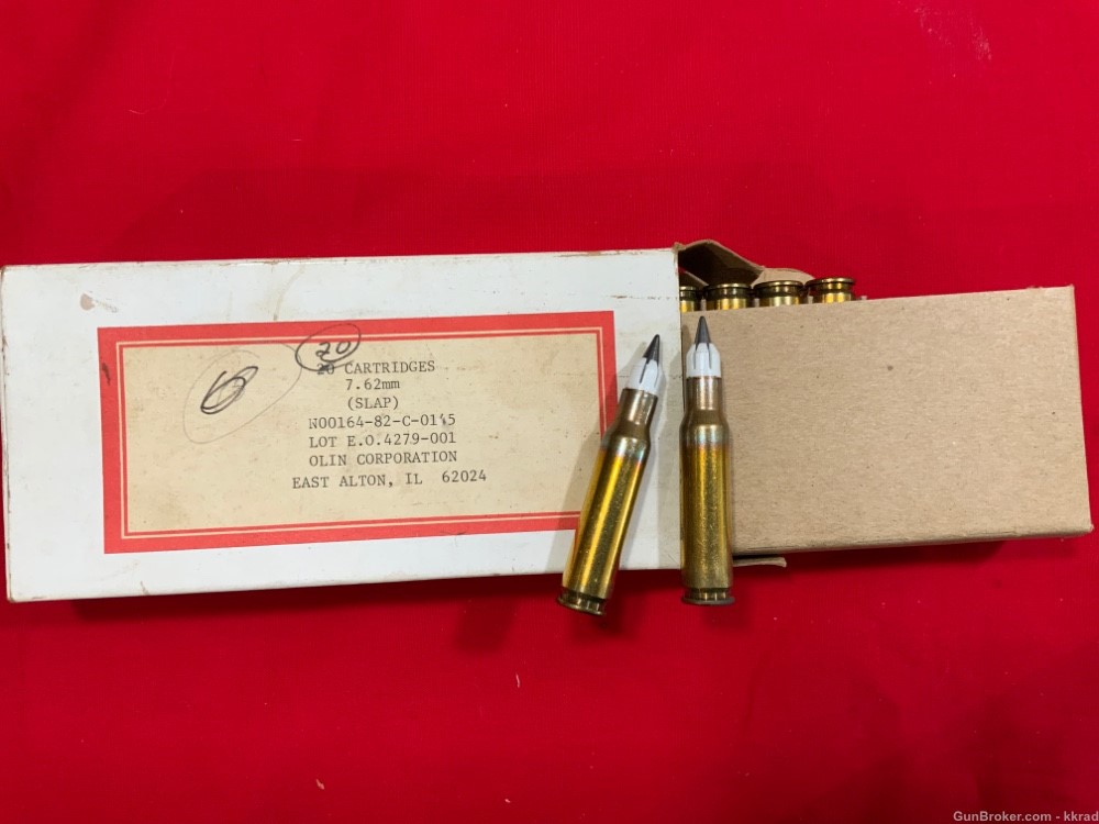 RARE 14 rounds of Pre-Production Winchester PROTOTYPE .308 SLAP Ammo-img-1