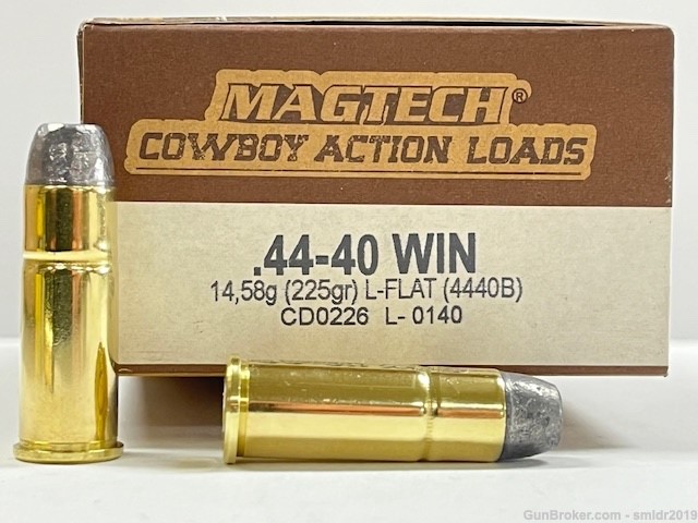 New! Magtech 44-40 WIN 225gr Lead Cowboy Action Loads 50 Rounds-img-0