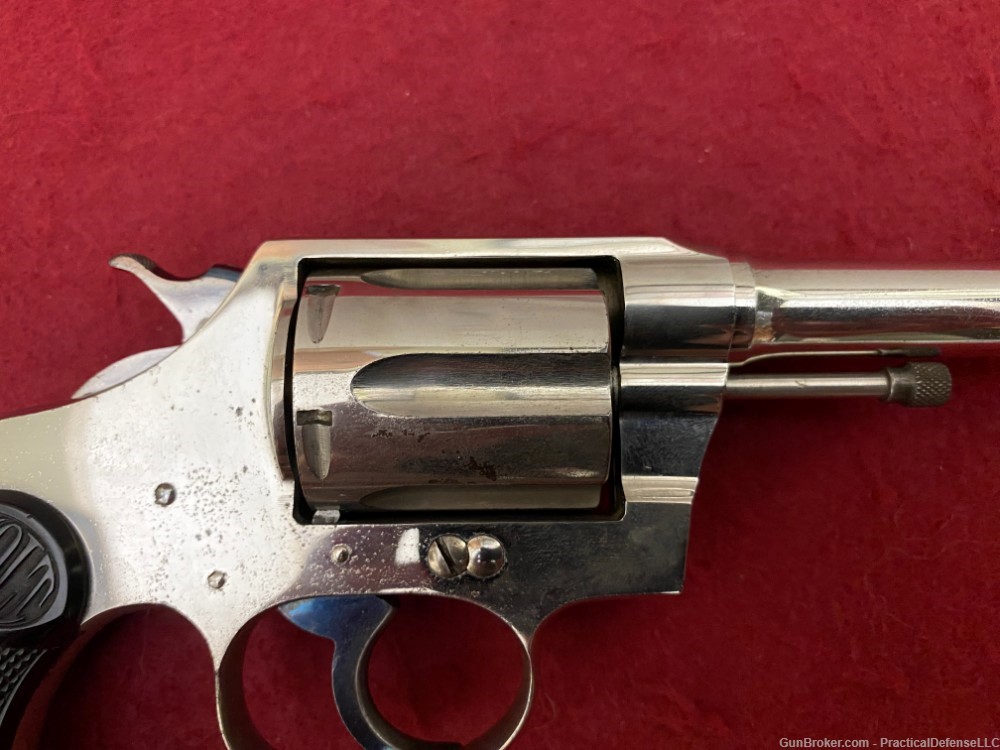 Excellent 1st issue Colt Police Positive .38 Special Nickel 4" made in 1911-img-14