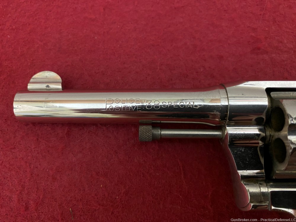 Excellent 1st issue Colt Police Positive .38 Special Nickel 4" made in 1911-img-43
