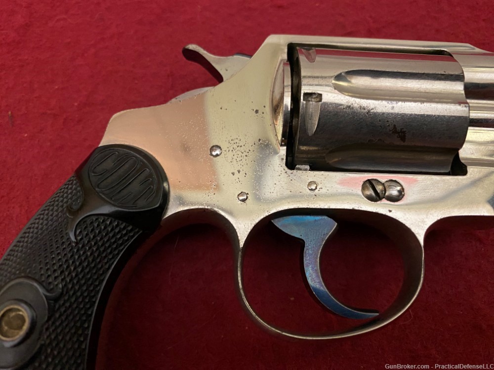 Excellent 1st issue Colt Police Positive .38 Special Nickel 4" made in 1911-img-9