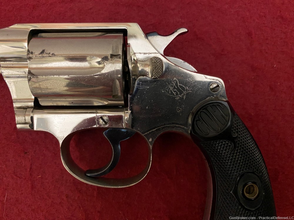 Excellent 1st issue Colt Police Positive .38 Special Nickel 4" made in 1911-img-34