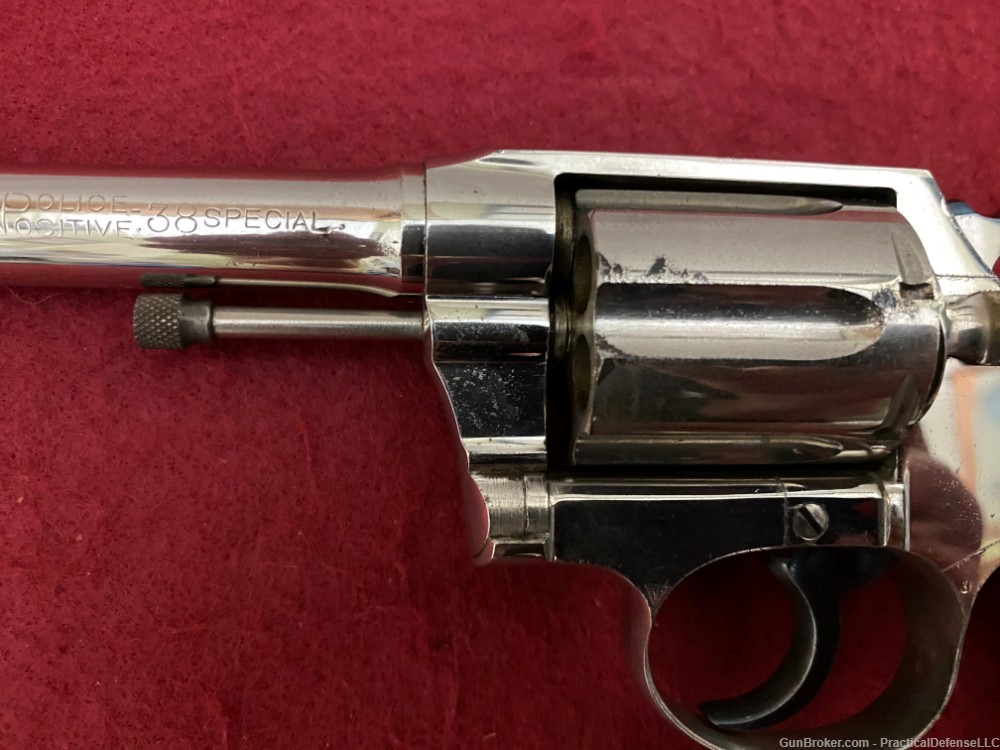Excellent 1st issue Colt Police Positive .38 Special Nickel 4" made in 1911-img-41