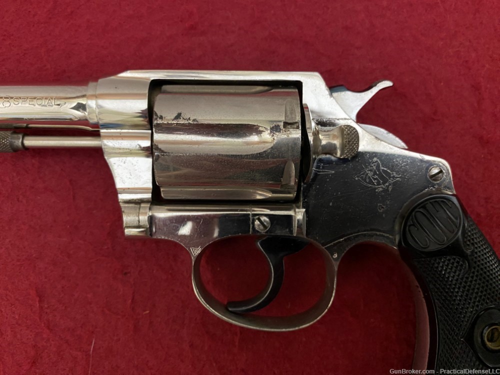 Excellent 1st issue Colt Police Positive .38 Special Nickel 4" made in 1911-img-39