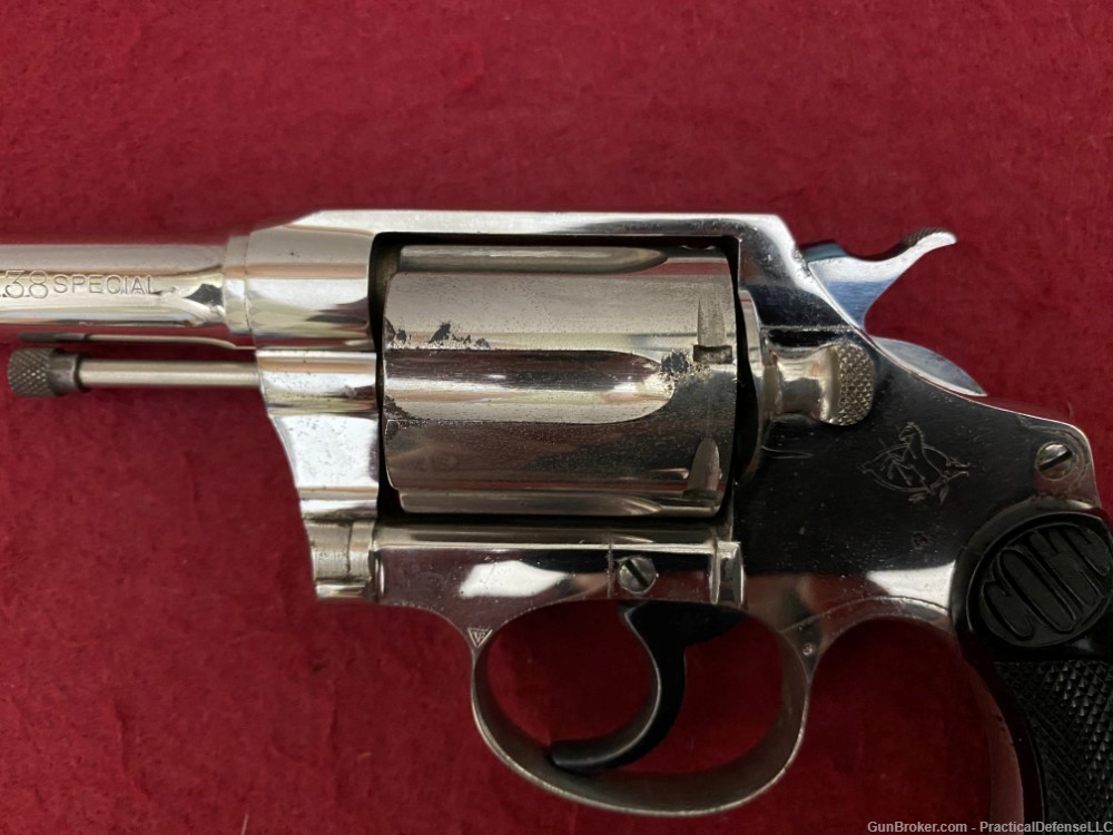Excellent 1st issue Colt Police Positive .38 Special Nickel 4" made in 1911-img-40