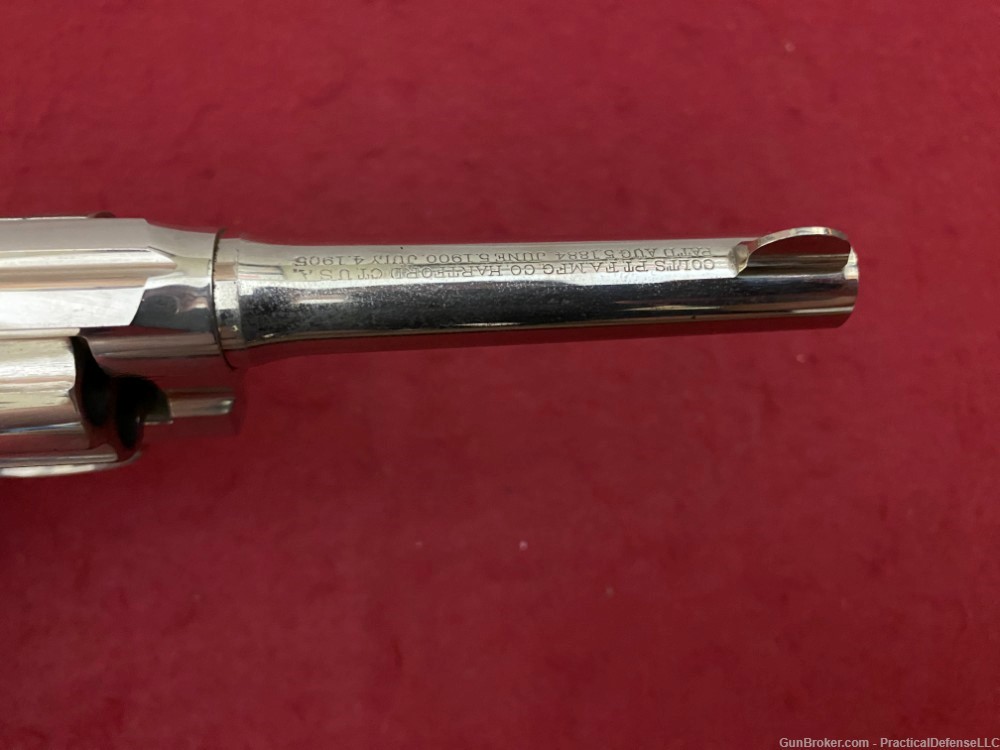 Excellent 1st issue Colt Police Positive .38 Special Nickel 4" made in 1911-img-66