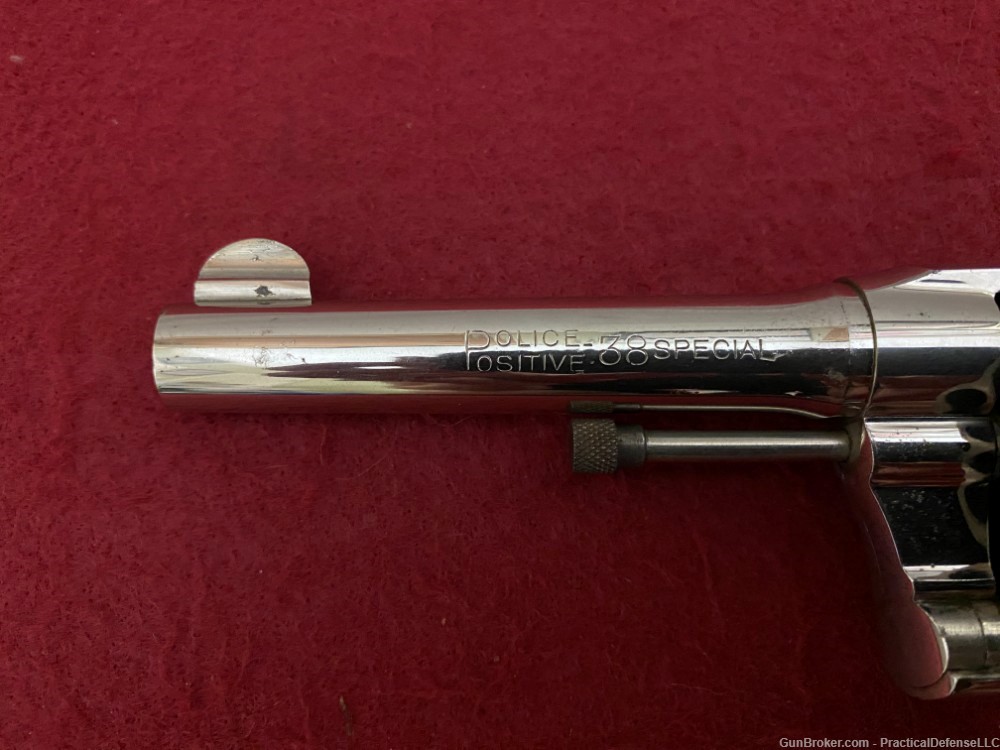 Excellent 1st issue Colt Police Positive .38 Special Nickel 4" made in 1911-img-45