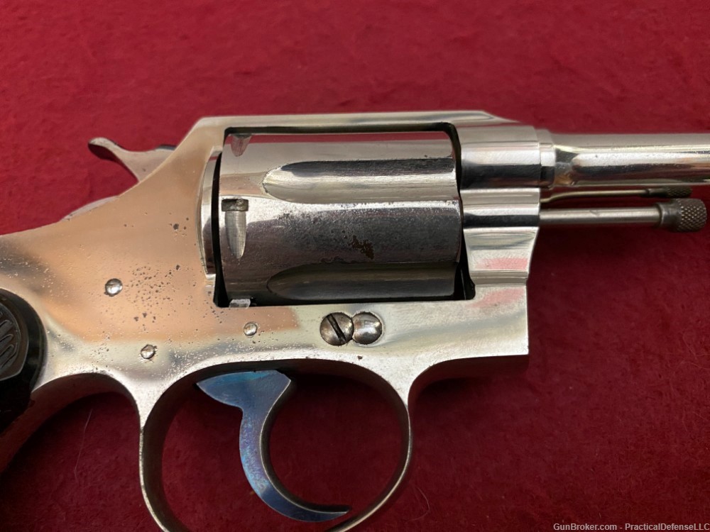 Excellent 1st issue Colt Police Positive .38 Special Nickel 4" made in 1911-img-13