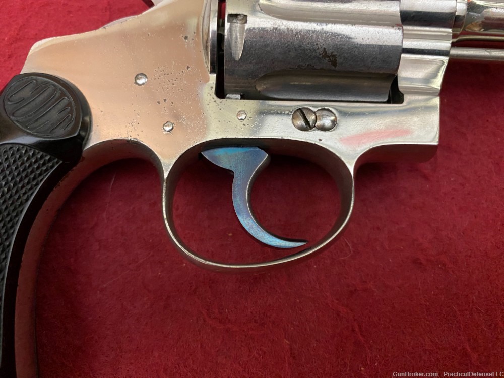 Excellent 1st issue Colt Police Positive .38 Special Nickel 4" made in 1911-img-12