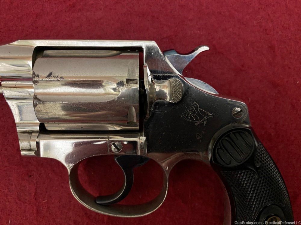 Excellent 1st issue Colt Police Positive .38 Special Nickel 4" made in 1911-img-35