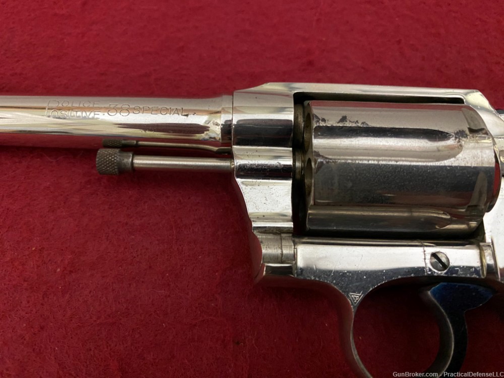 Excellent 1st issue Colt Police Positive .38 Special Nickel 4" made in 1911-img-42