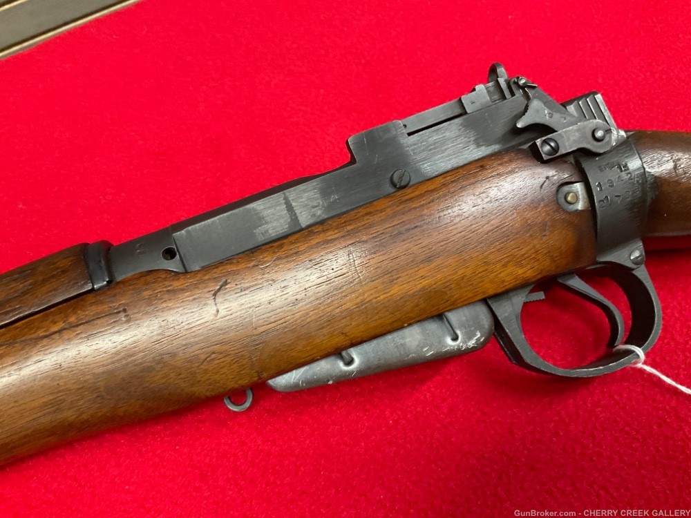 Vintage enfield ww2 bolt action rifle 1942 Jungle Carbine 303 golden state -img-6